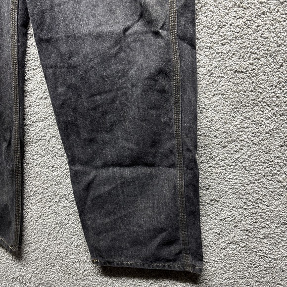 VTG Polo Ralph Lauren Jeans Co 32x30 Charcoal Classic Carpenter Denim Distressed - Picture 5 of 12